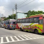 ৪৩ ঘণ্টা পর রাজবাড়ী-ফরিদপুর রুটে বাস চলাচল শুরু